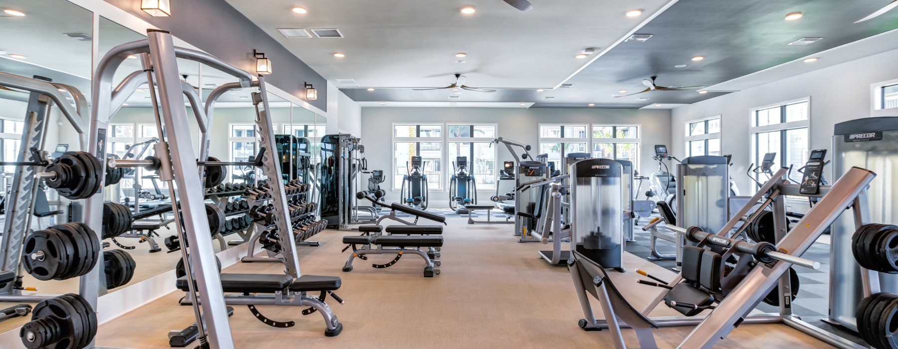 Image of Fitness Center with Weight Lifting Equipment