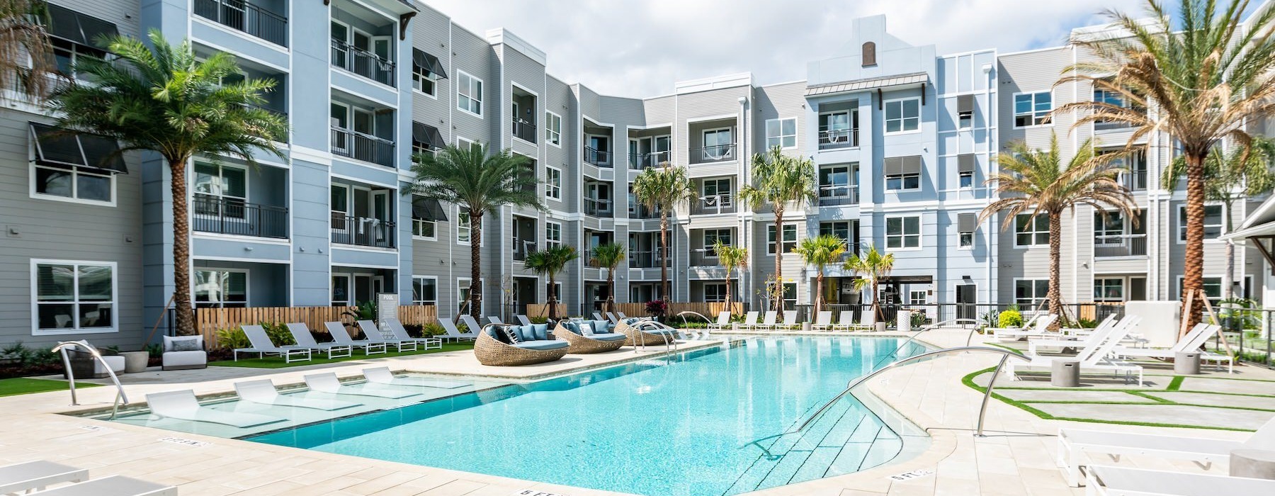 pool with lounge chairs